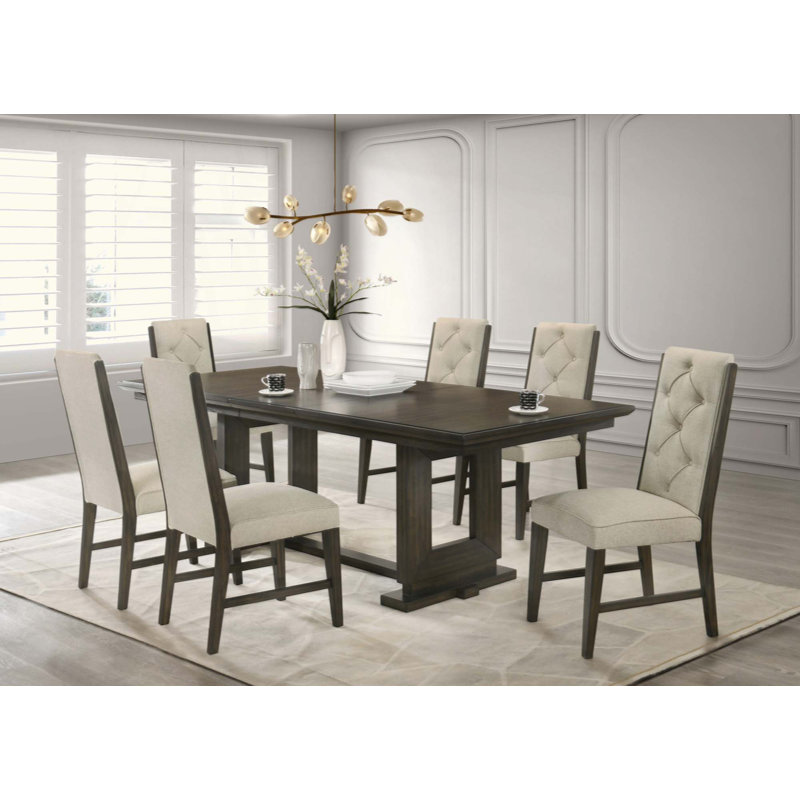 Ensemble de chaises rembourrées 2 pièces avec capitonnage élégant