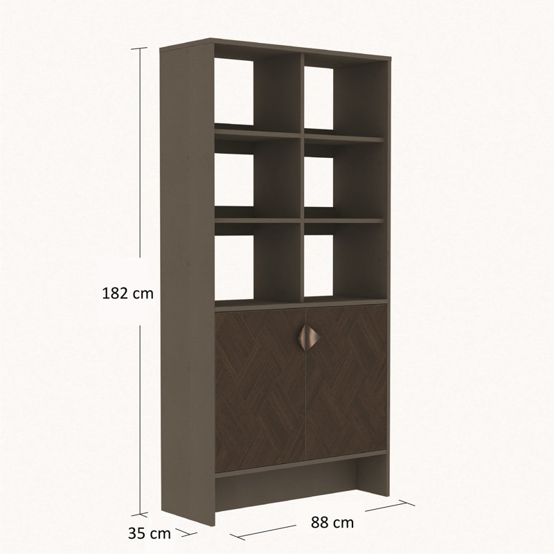 Bibliothèque standard H 71,7 po x l 34,6 po Carthon