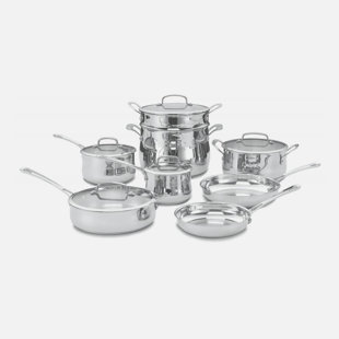 Biltmore Barrel Shape Stainless Steel Cookware, Pots,Pans, & Skillet 13 Pc  Set