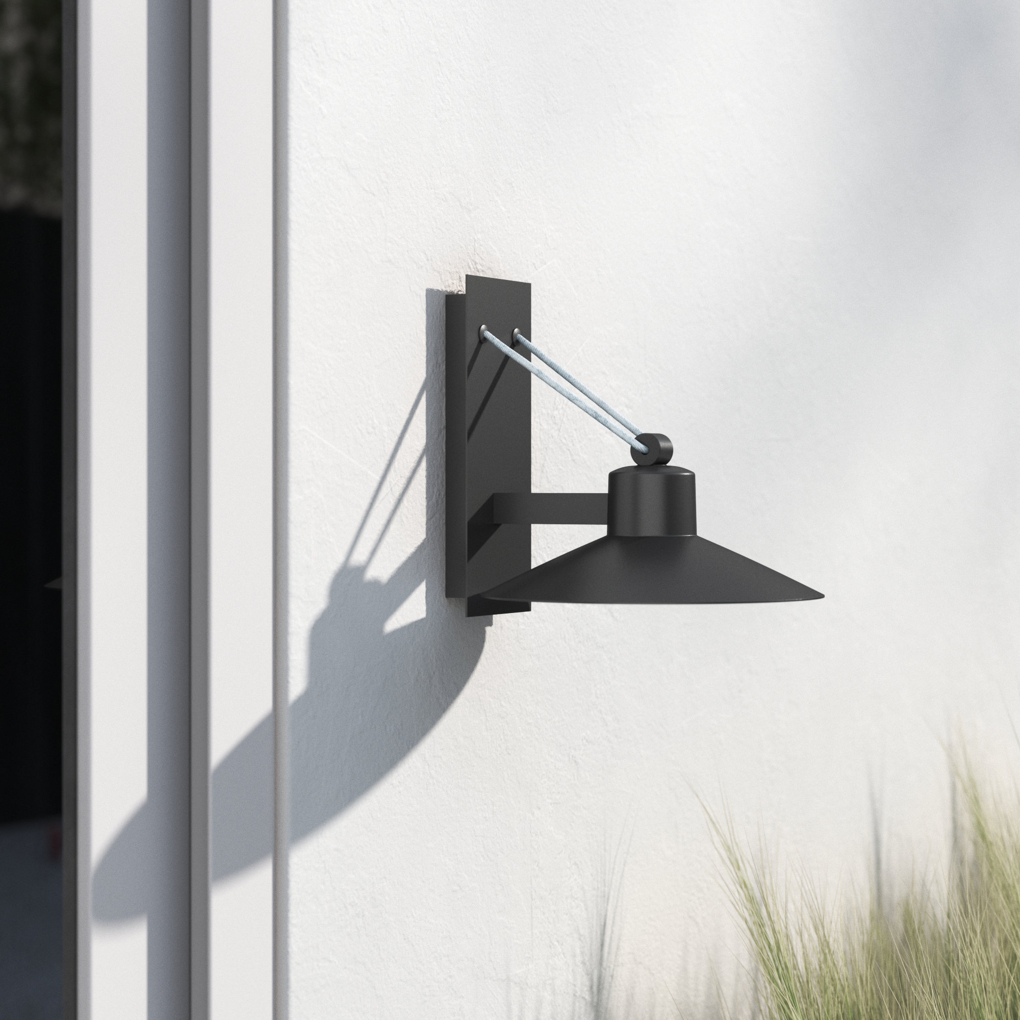 Saheli Single Light Bell Outdoor Steel LED Wall Light, 10.25" H x 9.75" W