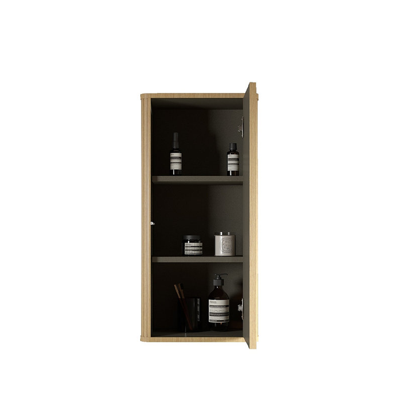 Armoire de salle de bain flottante latérale, armoire de rangement murale pour petits espaces, pré-assemblée, Oak