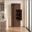 Armoire de rangement haute autoportante de 71 pouces avec portes et tablettes, tablettes réglables