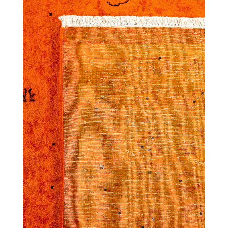 Tapis unique noué à la main Weirsky - Orange