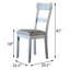 2 chaises avec dossier, siège rembourré gris, pieds d'appoint, siège en mousse, pieds, salle à manger