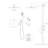 Dual Shower Head System - 12 Inch Square Wall Mounted, Mounted Square,