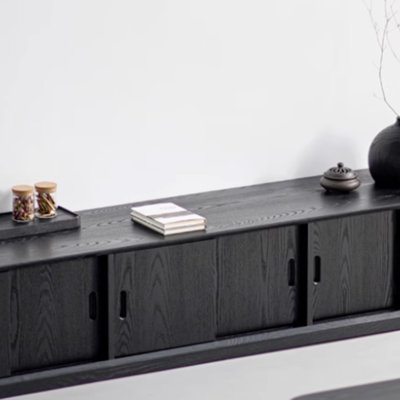 Meuble télé noir minimaliste et minimaliste