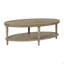 Table basse ovale avec tablette