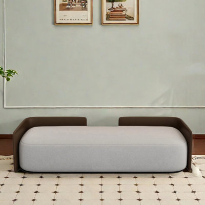 Simple bench with shoe storage and sofa-style seat