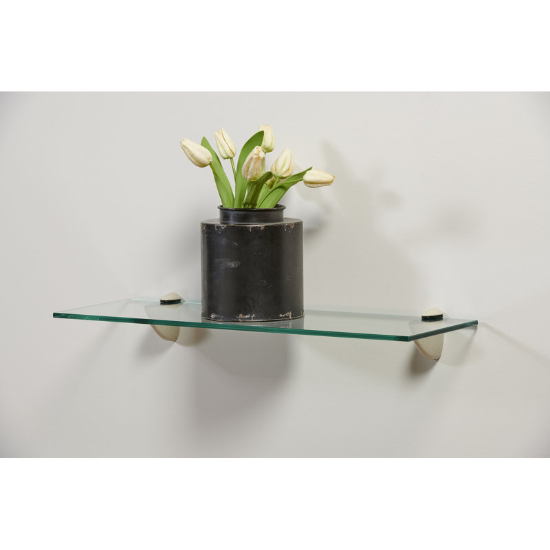 Capri 8X24 Frosted Shelf Kit With Pelican, Antique White
