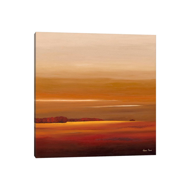 Sundown IV by Hans Paus - Wrapped Canvas Painting, 30.48 cm H x 30.48 cm W