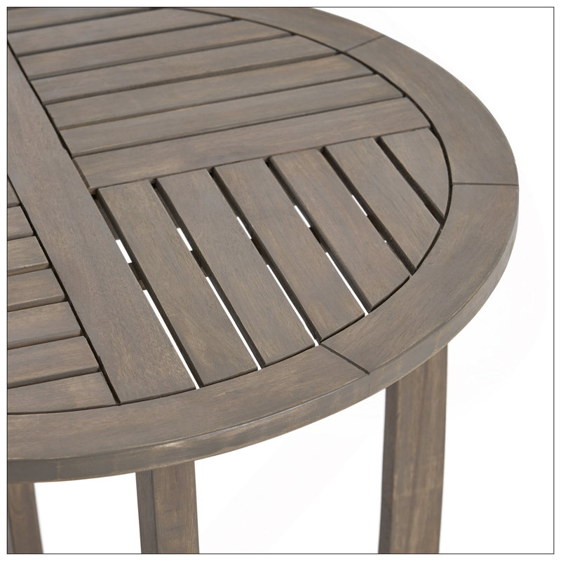 HERMOSA 27.5'' CIRCULAR WOOD TABLE, Gray