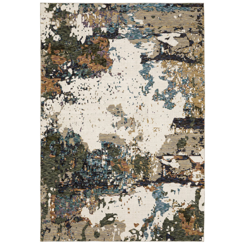 Ronny Abstract Indoor Rug, Rectangle 6'7" x 9'6"