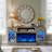  70" Farmhouse Electric Fireplace TV Stand for TVs Up to 80" with Glass Door Cabinets & Timer-795347776
