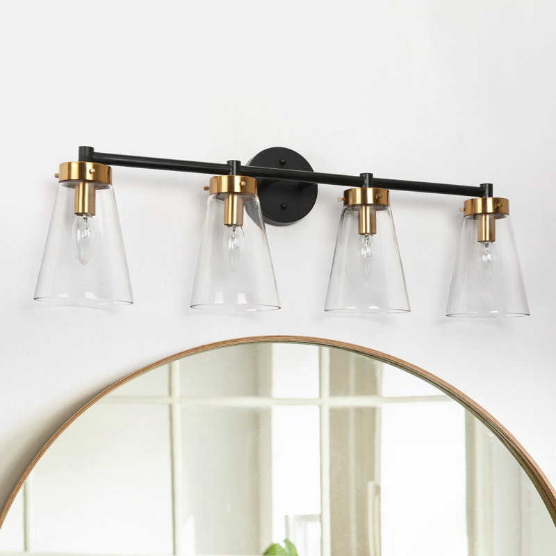 Gblac Matte Black Bathroom Vanity Lighting, 4