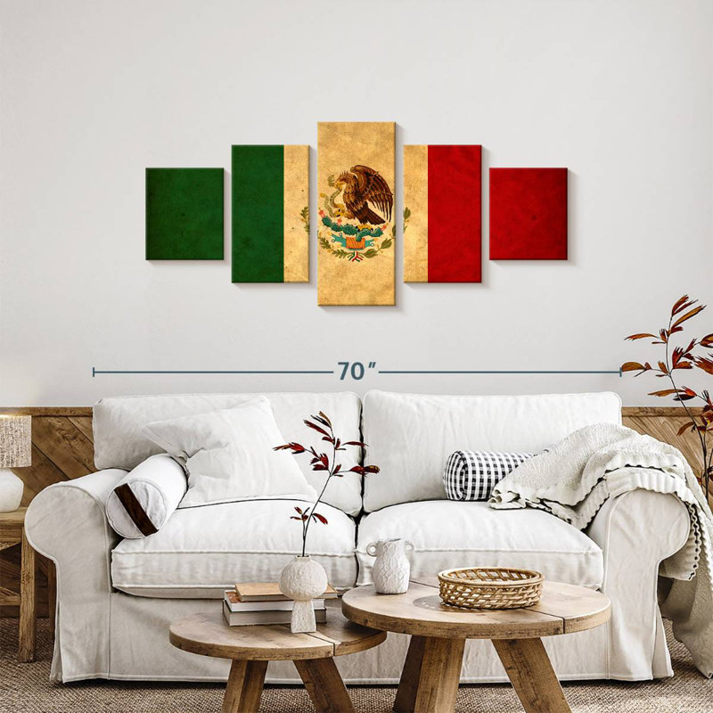 Drapeau mexicain, H 24 po x l 55 po