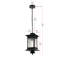 Luminaire suspendu d'extérieur noir 7,5 po Framhild