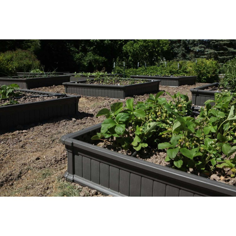 Lit de jardin surélevé en plastique 4 pi x 4 pi