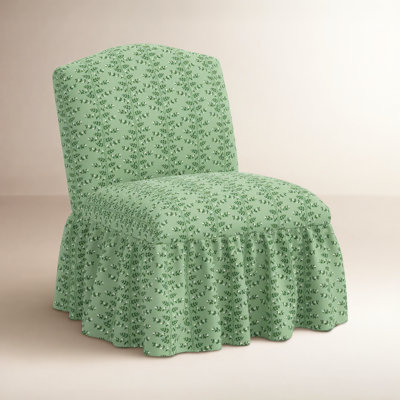 Edie Slipper Chair In Climbing Vines Green