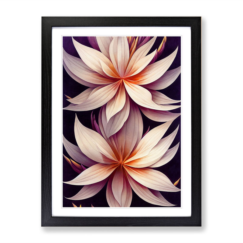 The Dignified Flowers - Framed Print, 64cm H x 46cm W x 2cm D, Black Framed