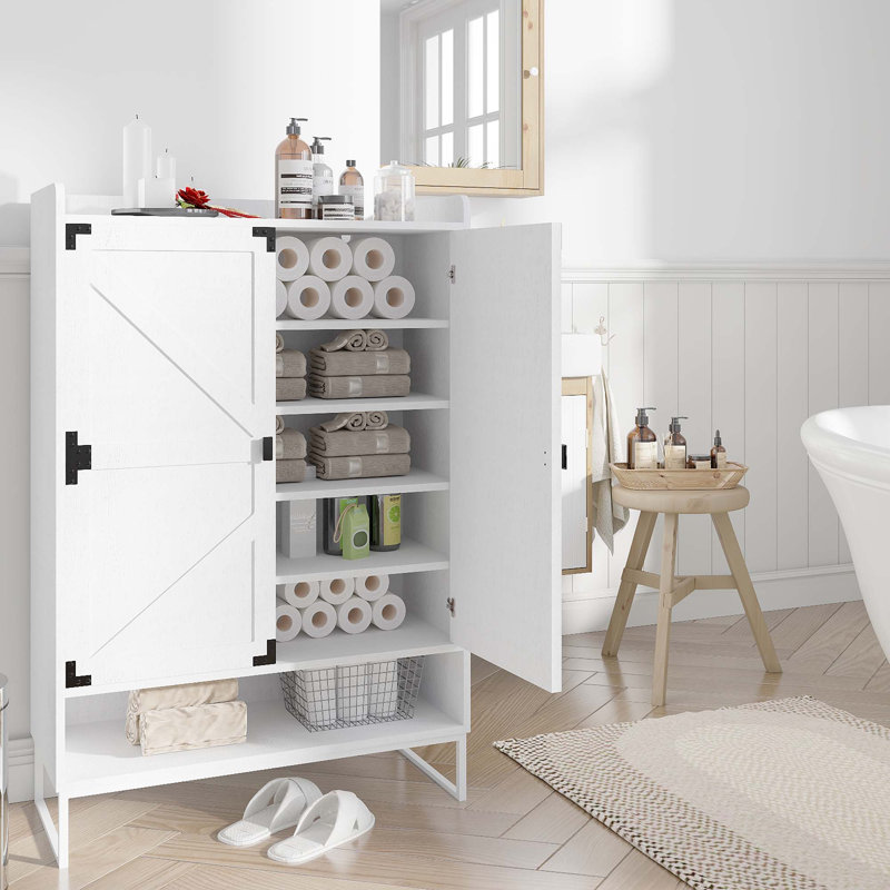 Shoe Cabinet with 2 Flip Drawers, Cream