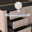Bureau de direction 94,49 "moderne avec lumières de luxe et café noir avec cabinet d'appoint-298954345