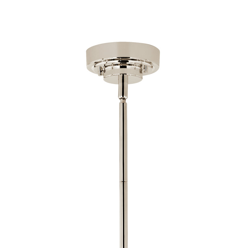 Steel Dimmable LED Classic / Traditional Chandelier, Polished Nickel, 20" H x 48.5" W x 48.5" D, 8