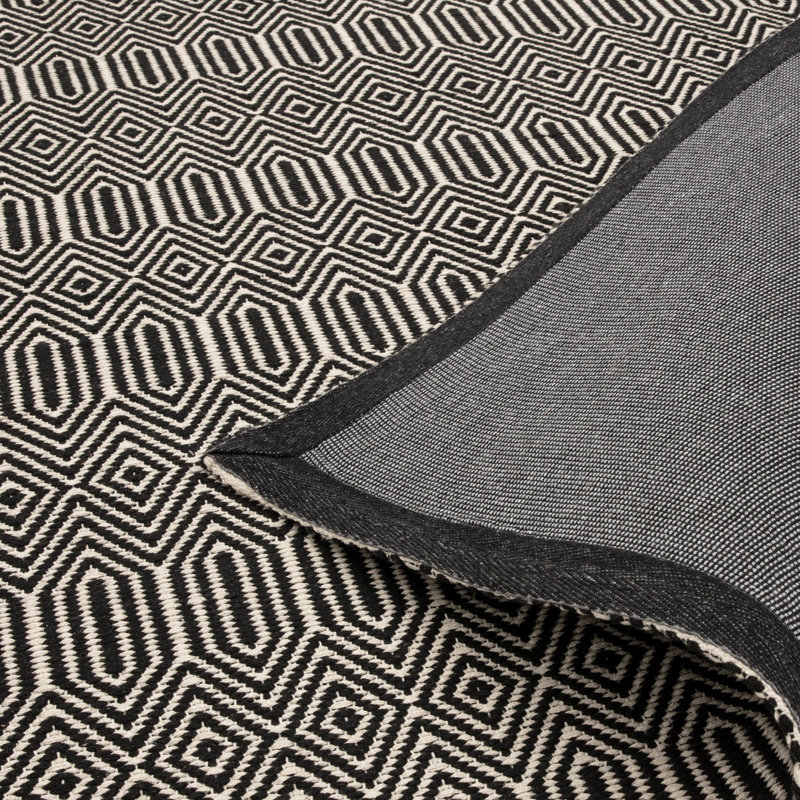 Aailyah Geometric Flatweave Area Rug, Runner 66 x 200cm