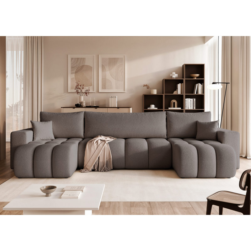 5 Seater Sofa Bed, Dark Grey
