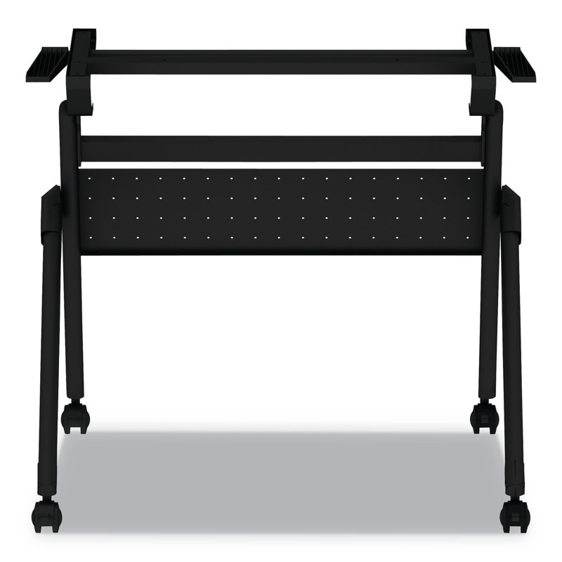 VersaFlip Quick Setup & Nesting Black Steel Table Base