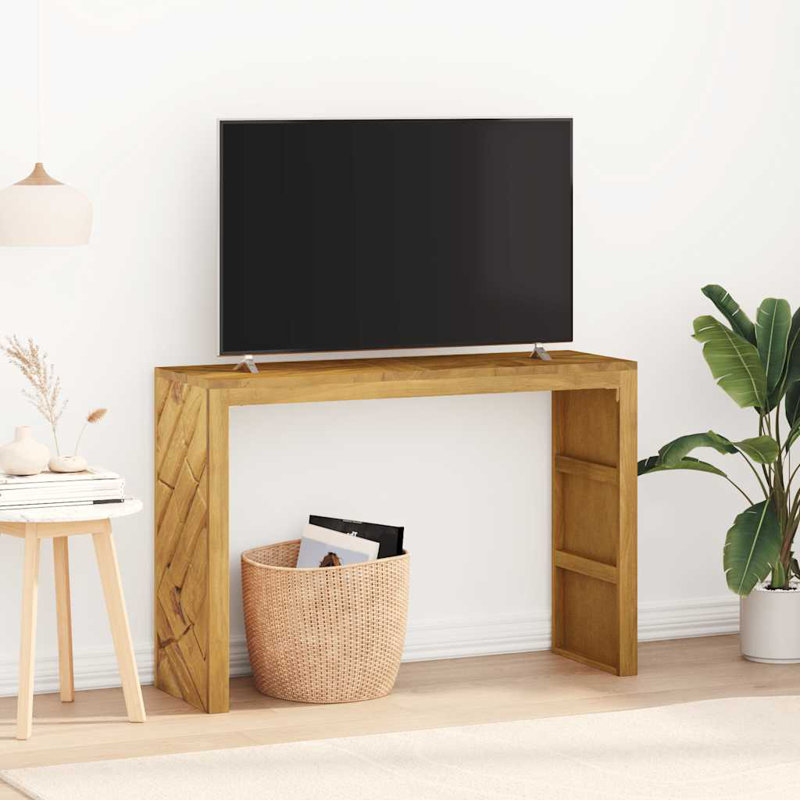 Lynbrook 110 cm W Solid Wood Top Console Table