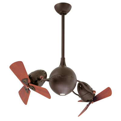39" Acqua 6 - Blade LED Dual Ceiling Fan with Remote Control and Light Kit Included