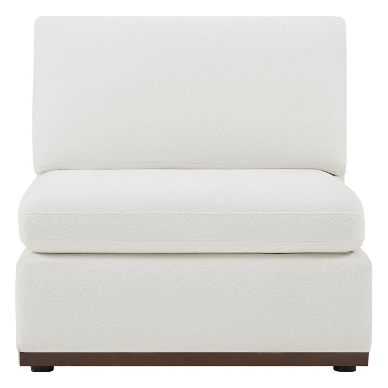 Fauteuil sans accoudoir, Blanc crème