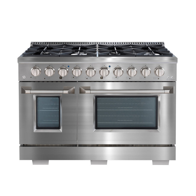 Precision 6 burner range with 24 griddle and double oven