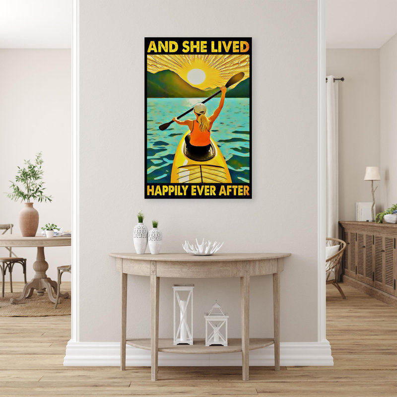 Impression sur toile, "Kayak et elle a survécu", H 36 po x l 24 po x P 1,25 po