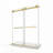 55–60 in. W x 76 in. H Frameless Double Bypass Sliding Shower Door, Brushed Gold, 5/16 in. Tempered Glass