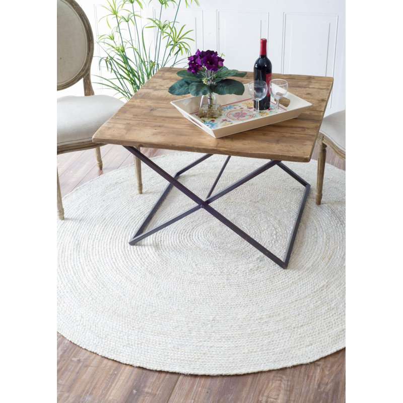 Margot Solid Colour Jute / Sisal Hand Woven Area Rug, Round 244cm