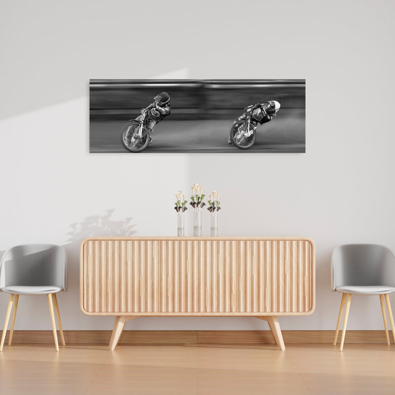 Art mural contemporain Speedway Race Action, H 16 po x l 48 po