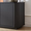 Buffets et buffets noirs modernes, armoire en MDF avec motif ondulé pour la cuisine