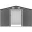 Remise verrouillable 10 x 8 pi avec cadre en métal, gris pour porte d'extérieur, coloriage