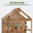 3.73' W x 1.98' D Wooden Greenhouse with Openable Roof Vent and Adjustable Shelves