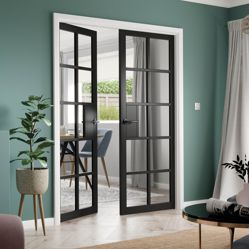 Plaza Glass Door Prefinished, 198.1 cm H x 61 cm W x 3.5 cm D