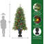 49.21cm H Lighted Artificial Christmas Tree