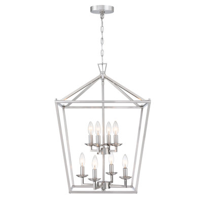 Luminaire suspendu de style lanterne à 8 lumières Gabey