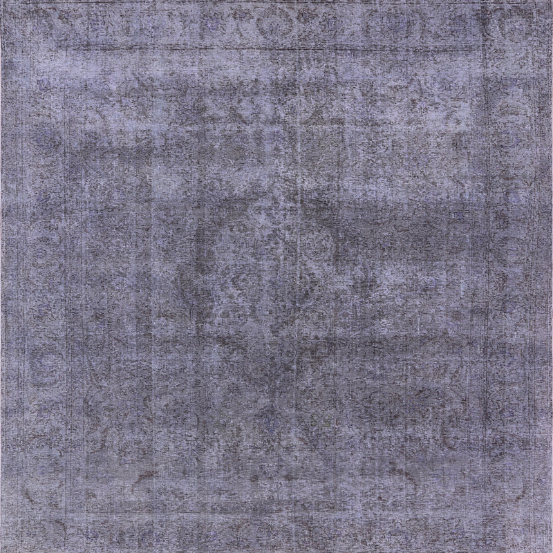 Tapis oriental gris / brun Iglesias, Carré 6 pi
