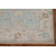 Tapis bleu en laine noué à la main de conception unique 3 pi x 3 pi 11 po New Age
