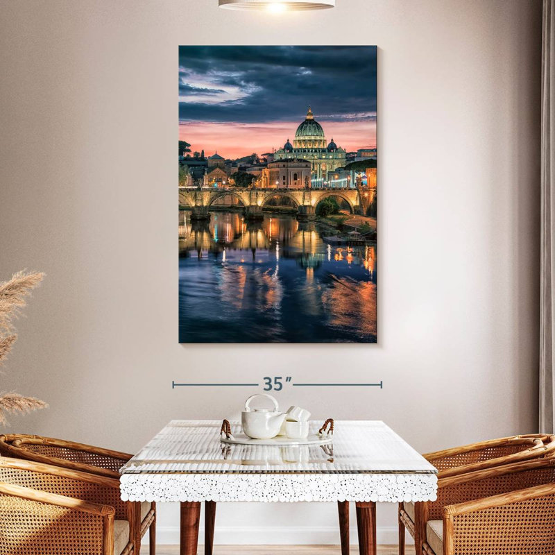 Aime St Peter's Basilica In Rome, 51" H x 34" W