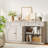 63" Curved Storage Sideboard Buffet, Cabinet With 2 Drawers 4 Arched Doors And Adjustable Shelves For Living Room, Kitchen-622571679