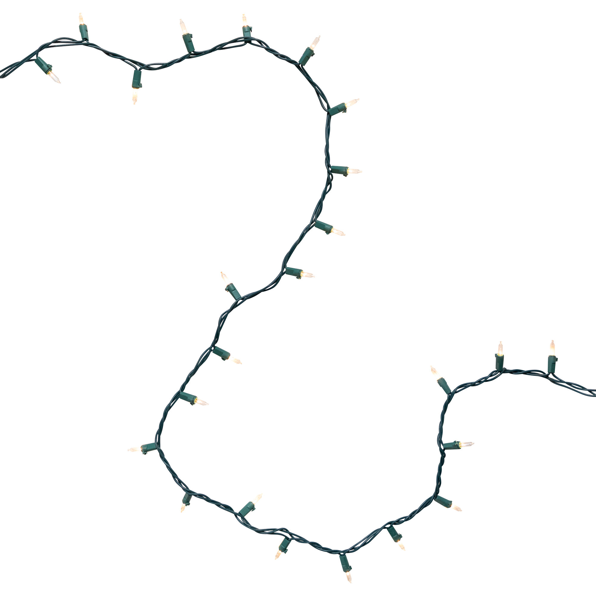 Mini Christmas String Light Set, 300, Clear/Green, 552"
