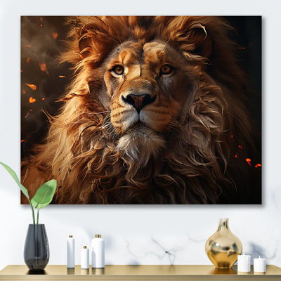Shimmering Golden Lion Reflections I - reproduction sur toile