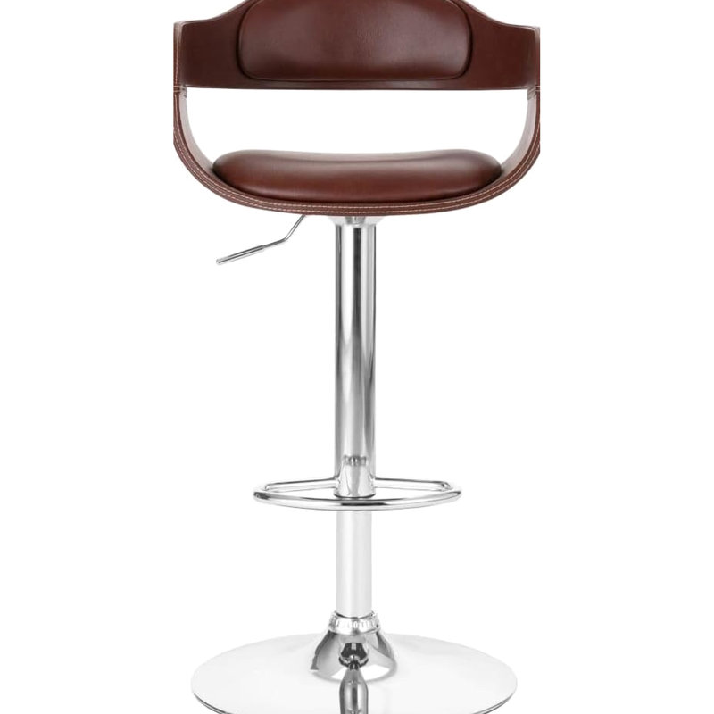 Canapé rond de style américain moderne avec dossier rembourré, assise en similicuir pivotant à 360°, mousse haute densité, hauteur réglable, revêtement en tissu, salle à manger